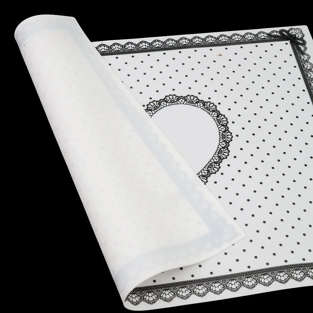 سيليكون مسمار الفن حصيرة الدانتيل الأبيض نقطة نمط مرنة مقاومة للحرارة المحمولة الجدول حصيرة مانيكير أداة سهلة التنظيف قابل للغسل الأظافر