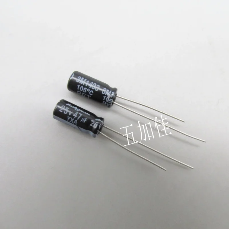 10-100pcs brand new original YXA 25V47UF 5X11 105 ℃ high-frequency long-life imported aluminum electrolytic capacitors