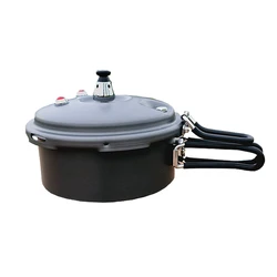Camping Mini Pressure Cooker Outdoor 1-3 Person Aluminum Cookware Pot with Carry for Bag, Foldable Handle 80Kpa Pressure Pot