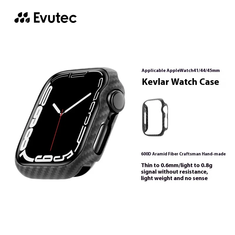 Evutec-Capa Ultra Leve e Fina para Apple Watch, Kevlar 600D, Business Fashion, Ultra, 8, 7, 6, S5, Mini, SE