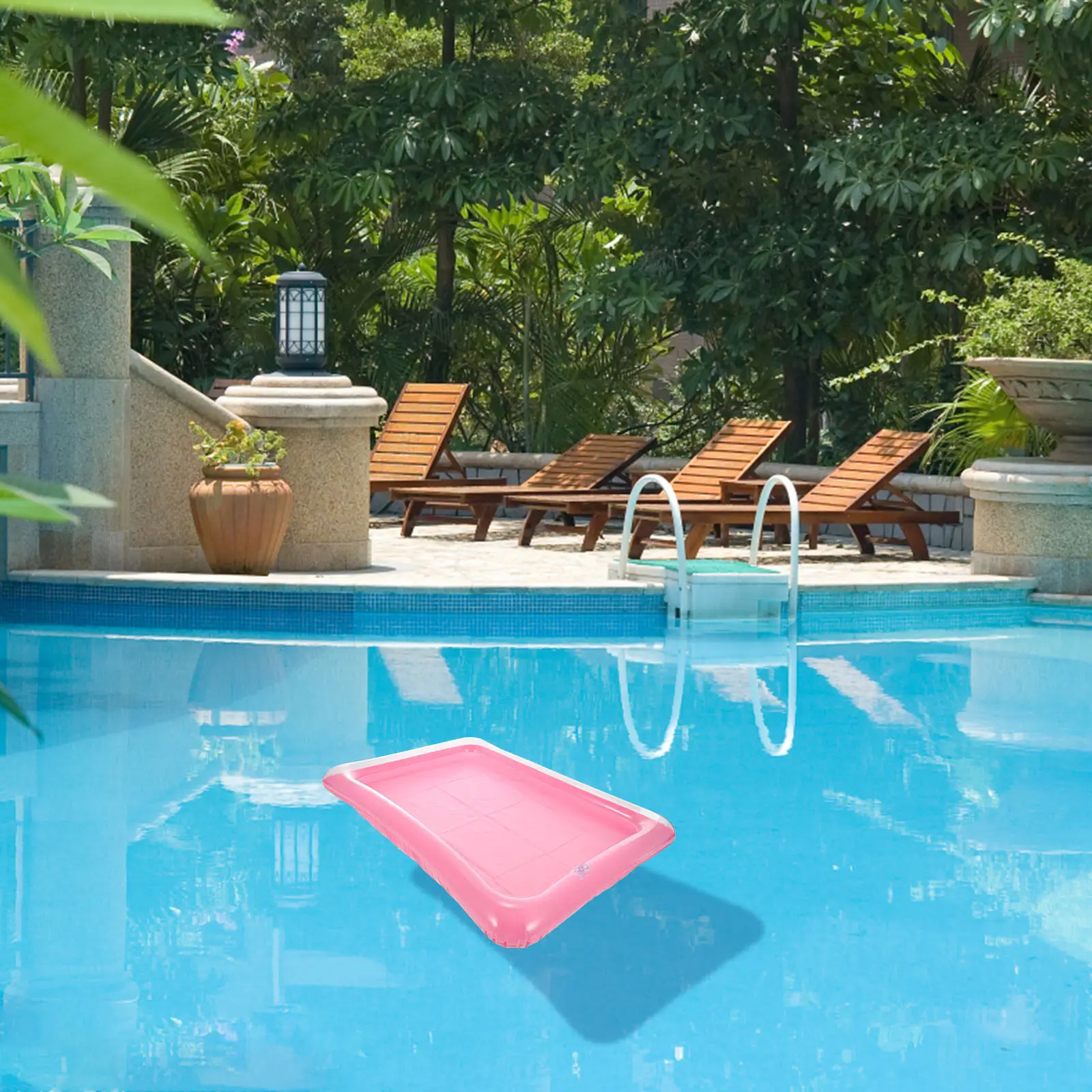 2 Pezzi Vassoio Galleggiante Gonfiabile per Piscina, Decorazione per Feste in Acqua, Supporto Adeguato, Non Affonda, Perfetto per Forniture per Feste Estive in Piscina