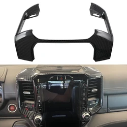 ABS Carbon Fiber Style Car Interior Center Console Air Vent Panel Cover Trim For Dodge Ram 1500 TRX 2019-2023 Car Accessories