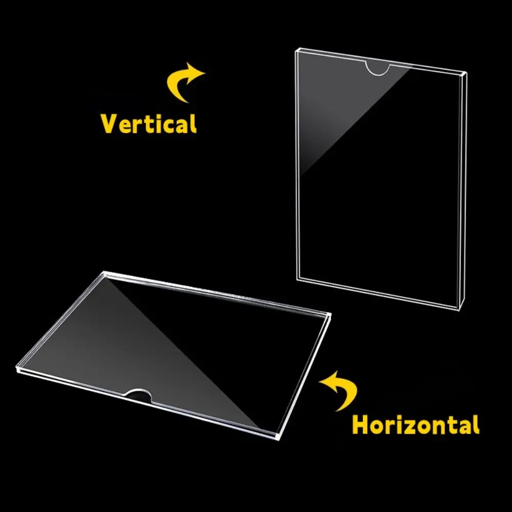 High Quality Acrylic Label Holder Clear Double Layer Card Holder Self-Adhesive Multifunctional Sign Holder Card Display
