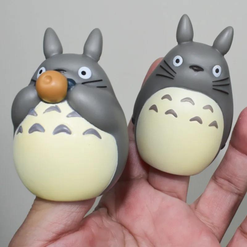 10PCS My Neighbor Totoro Vinyl Finger Puppets Cartoon Toy Mini Painted Figure Desktop Decor Ornament Creative Collection Gift