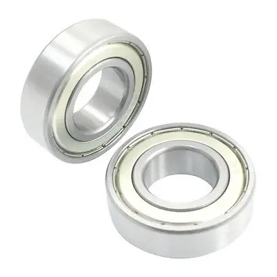 2 Pcs 6205ZZ 25mm x 52mm x 15mm Double Metal Shielded Deep Groove Ball Bearings