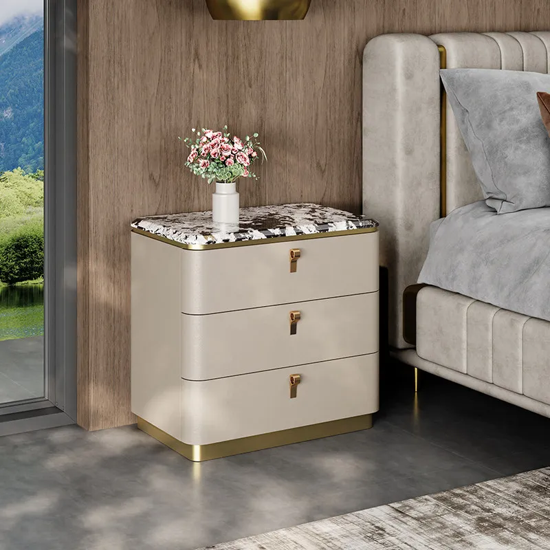 Large Capacity Side Table Modern Delicacy Practical New Style Bedside Table Drawers Storage Mesita De Noche Bedroom Furniture