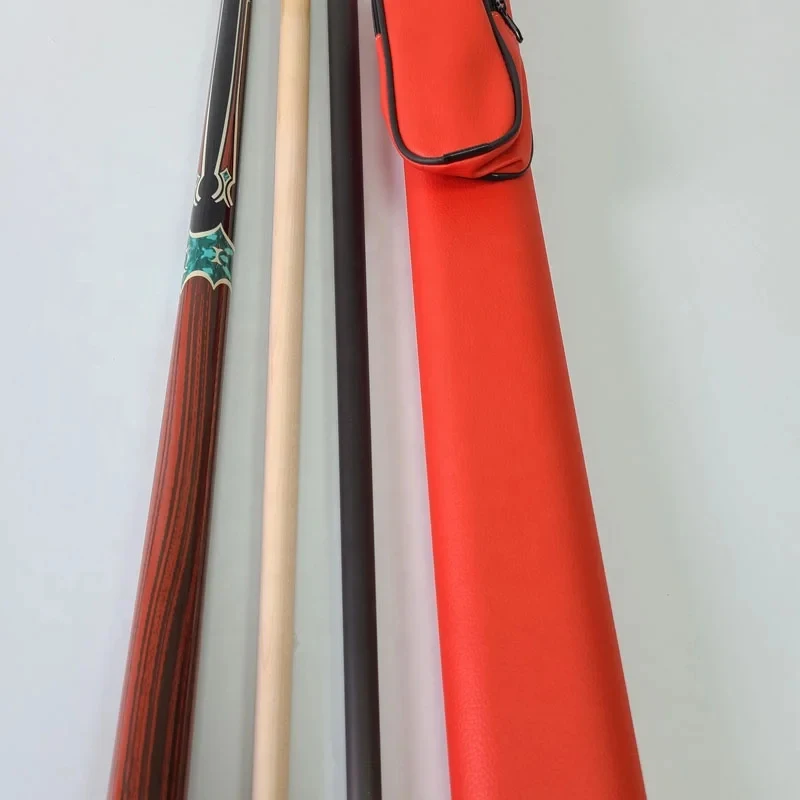 Red Billiard Club + Mm Tip Size Radial Joint Maple Carbon Shaft Belt