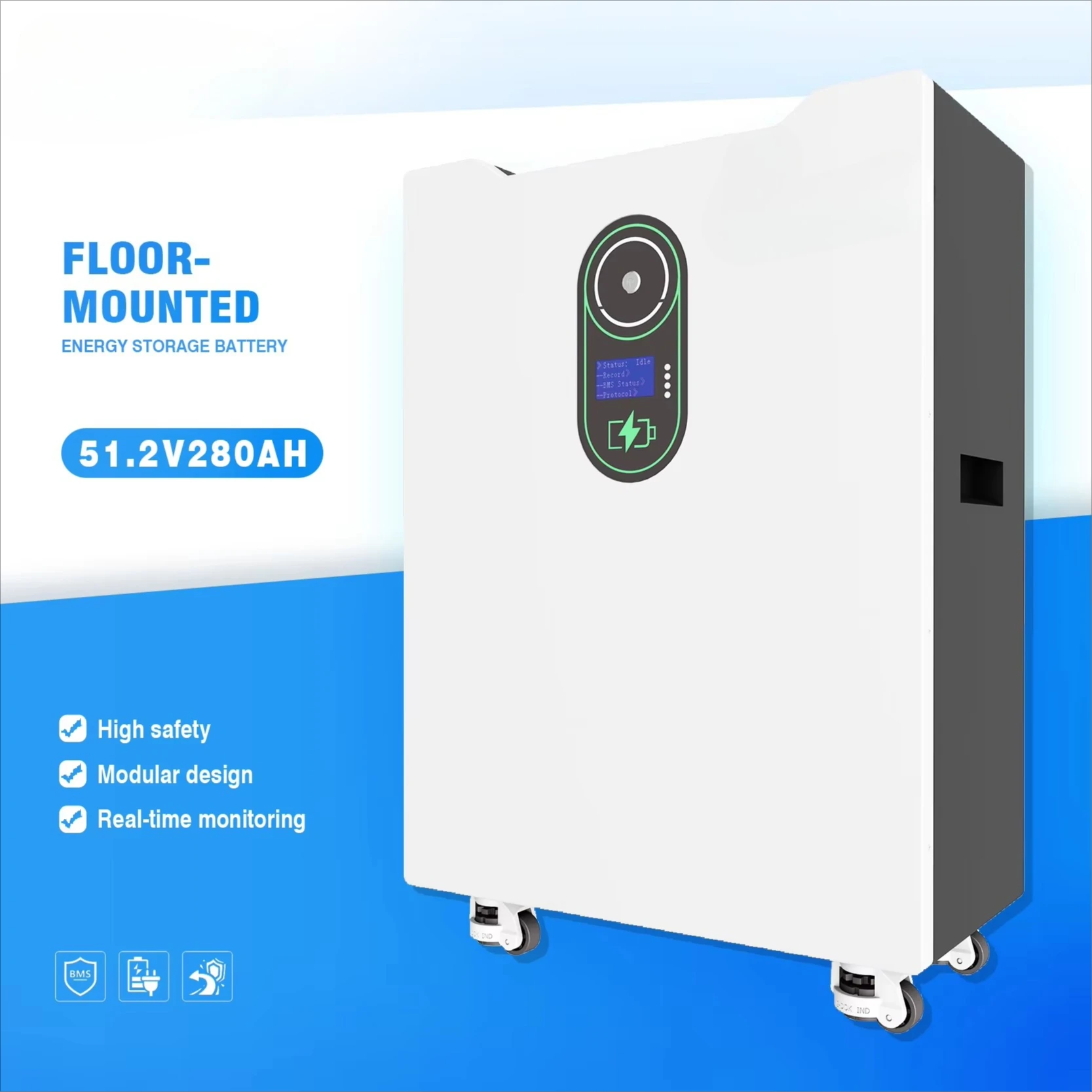 

Tisun Low Voltage 15KWh OEM Brand Floor Type 51.2V 280AH Lithium Battery for Storage Solar System