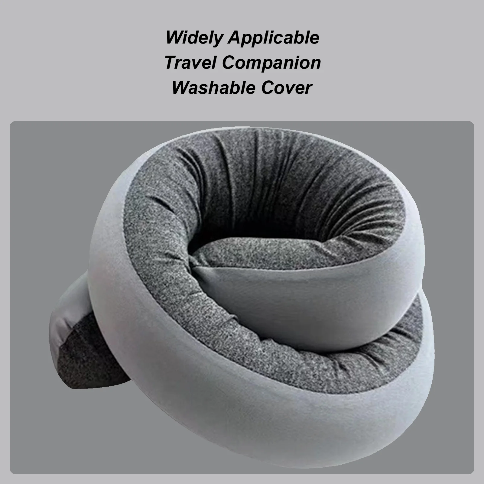 

Memory Foam Travel Pillow Flexible Spiral Wrapping Scarf Washable Compact Travel Pillow For Home Office Car Rides Airplane Road