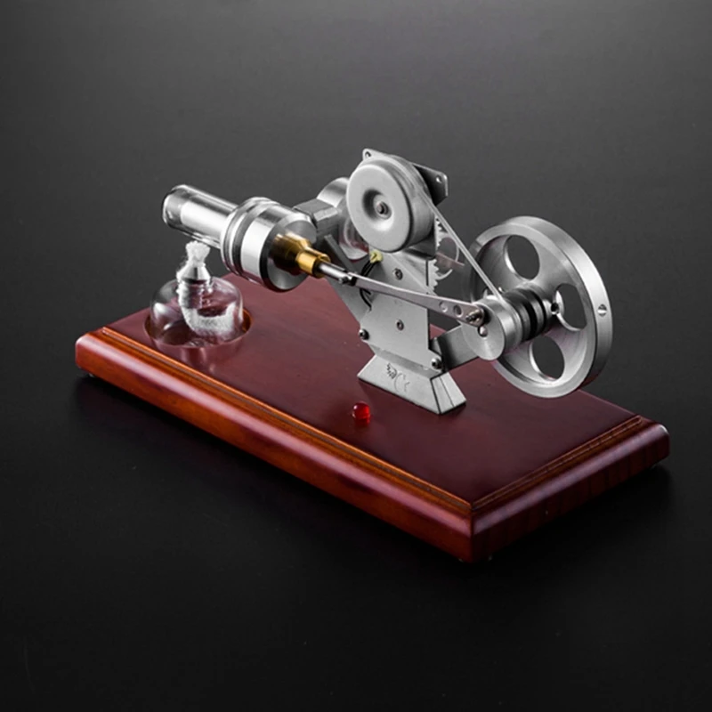 Retro Style Hot Air Stirling Engine Motor Model Flywheel Design Educational Electricity Generator Teacher Toy Kids Gift