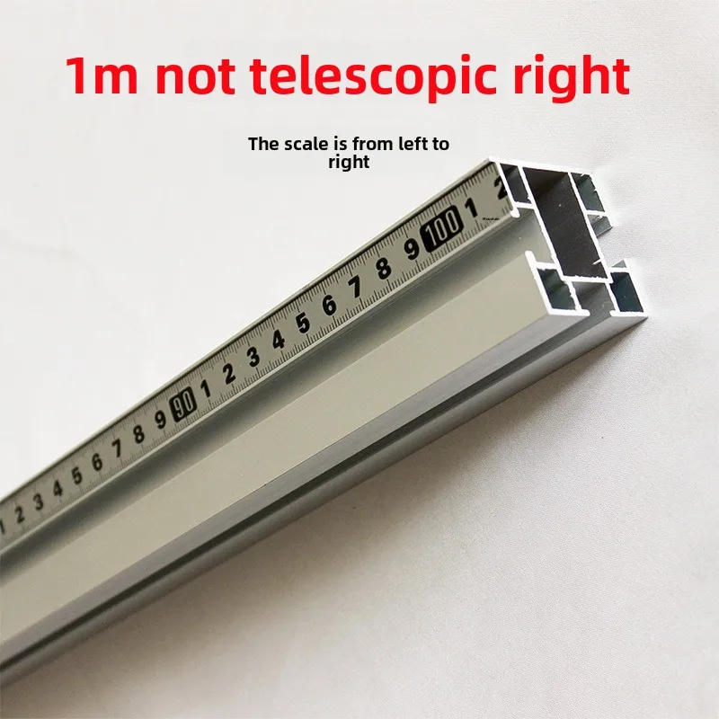 Aluminum Alloy Woodworking Fence Positioner Telescopic Locator Push Rod for Table Saw Hand Push Retractable Ruler Woodworking