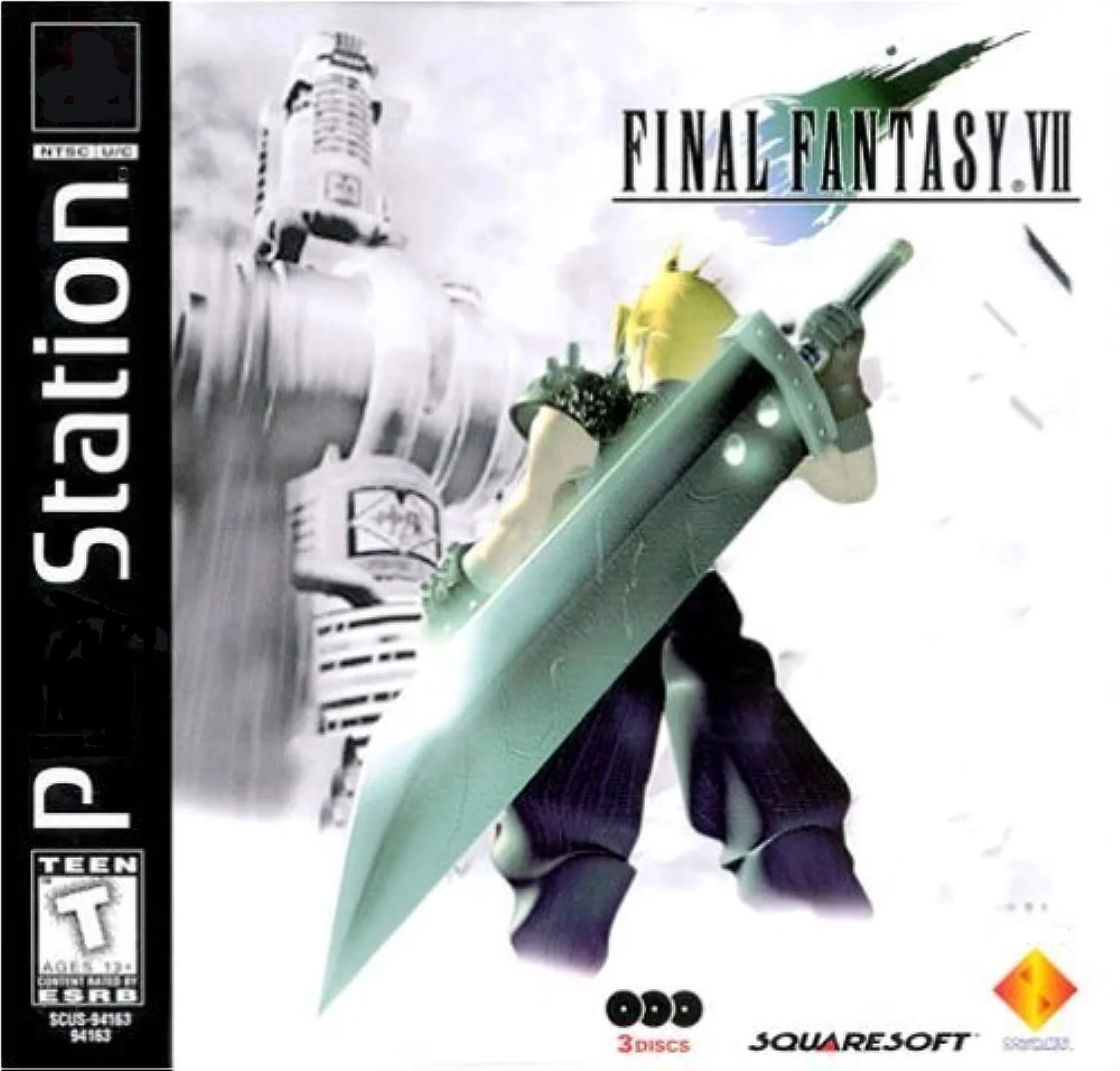 

PS1 Copy Game Disc Final Fantasy VII With Manual 3 Discs Unlock Console Station1 Retro Optical Driver Video Game Parts