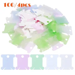 100pcs Plastic Bobbins Floss Set Spool Thread Card Embroidery Floss DIY Stitch Thread Organizer Holder Sewing Tools Costura