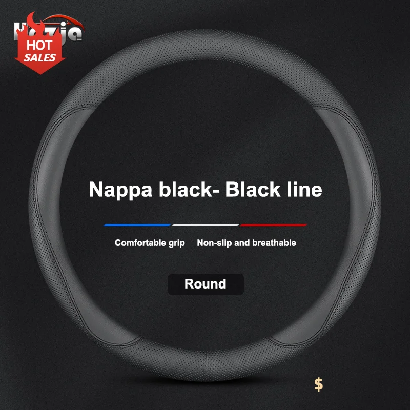 

Leather Car Steering Wheel Cover for Saab 9-3 9-5 93 95 YS3D YS3F YS3E YS3G 9-2X 9-3X 9-4X 9-7X 92X 93X 94X 97X Aero Accessories