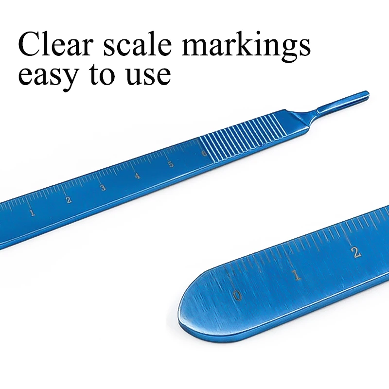 ที่ใส่มีดสแตนเลสเบอร์ 3/เบอร์ 4 พร้อมสเกล ด้ามมีดผ่าตัด เครื่องมือติดฟิล์มโทรศัพท์มือถือ ด้ามมีด