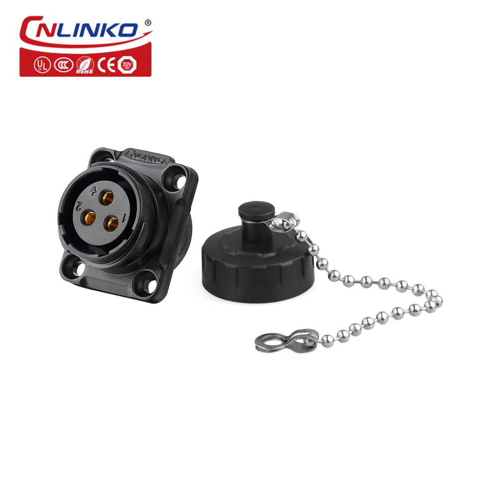 CNLINKO M20 2/3/4/7/9 Pin Industriële Connector PBT Plastic Paneelmontage 12V 5A-20A Waterdichte IP68 Elektrische Connector YM20