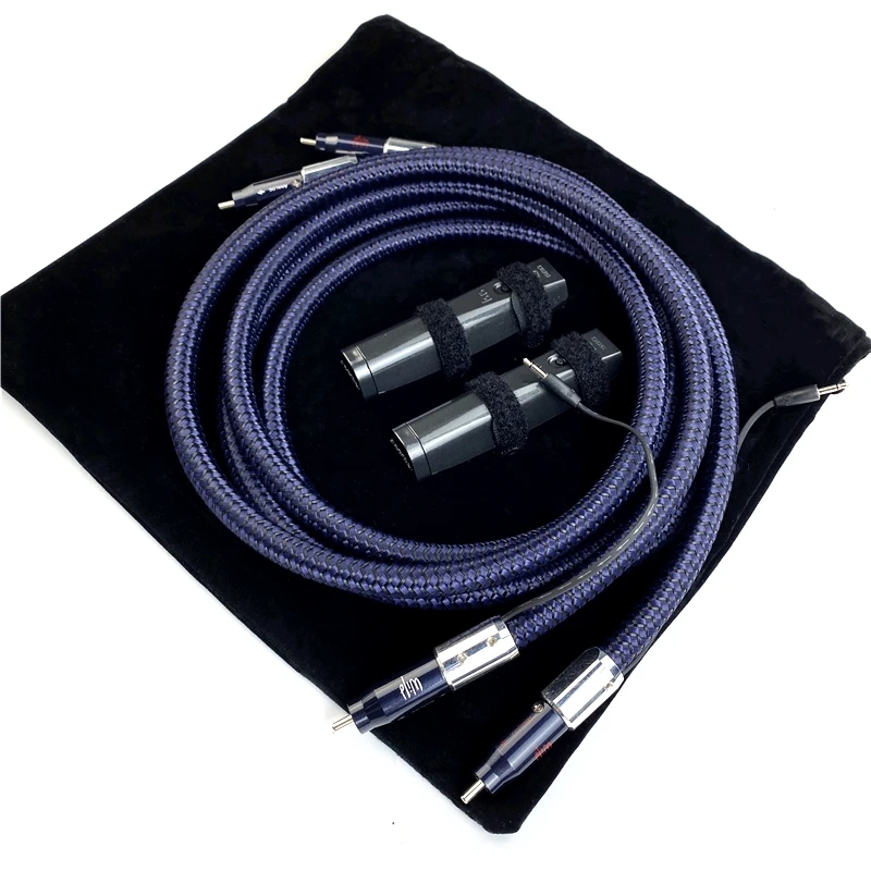 NEW HiFi Wild Blue Yonder Perfect Silver Audio RCA Cable Pair for Amplifier DAC CD Player Male-Male