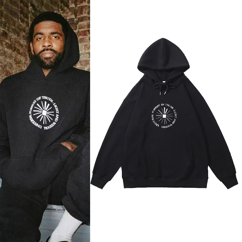 

Толстовка Irving, осенняя мужская спортивная одежда с длинными рукавами для баскетбола, куртка на флисовой подкладке, свободный крой, молодежная, с капюшоном, Vitali Sle