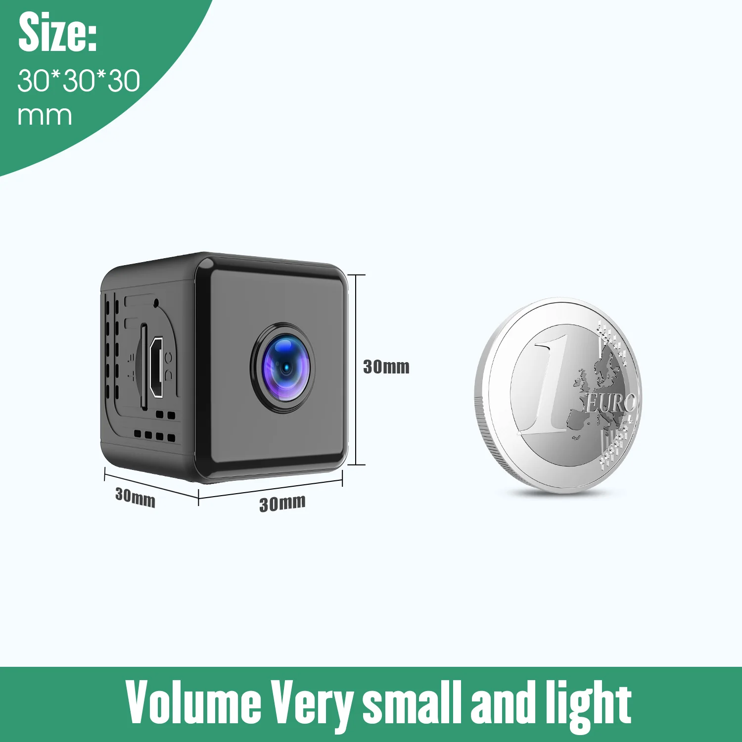 Small 1080P HD WiFi Mini Security Camera, Wireless Remote View Home Indoor Surveillance Camera, Loop Video & Audio Recording