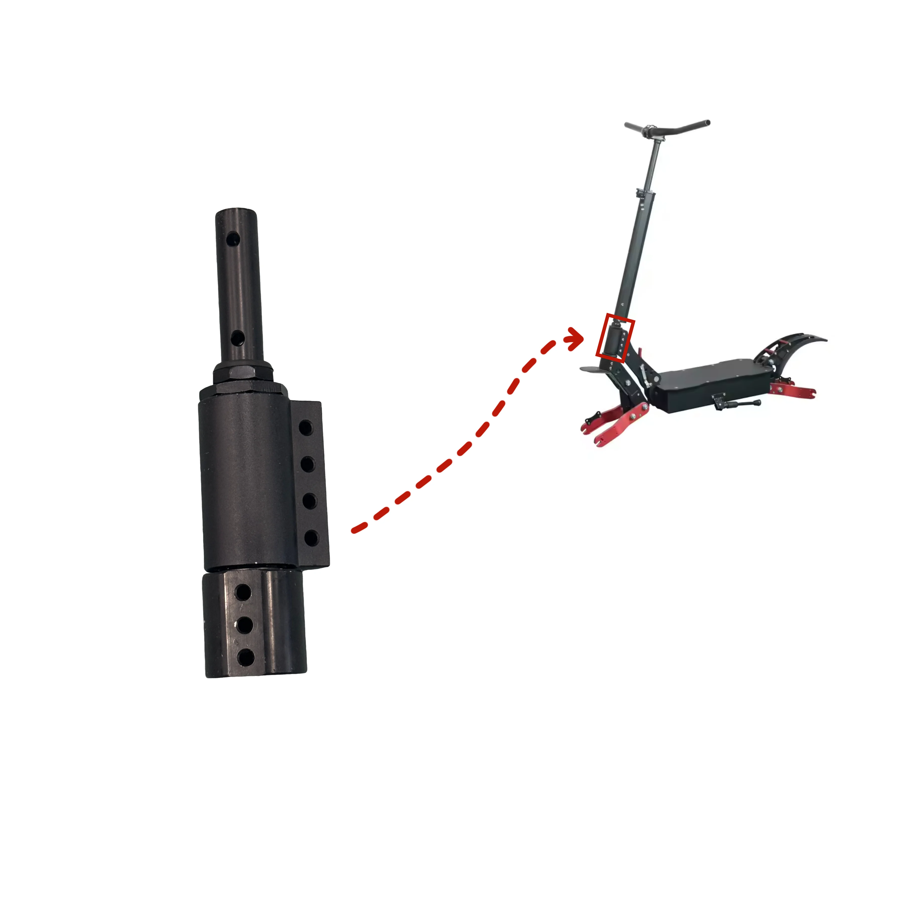 

10inch 11inch Electric Scooter Replacement Part Steering Column Shaft for Geofought M11 Boyueda S3 Toursor E5B T5A Yume Scooter