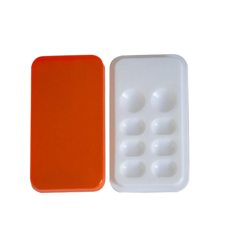 4/8/19 Holes Dental Palette With Cover Oral Care Dental Resin Mixing Light-Proof Case Medical Dental Shading Light Box Tool