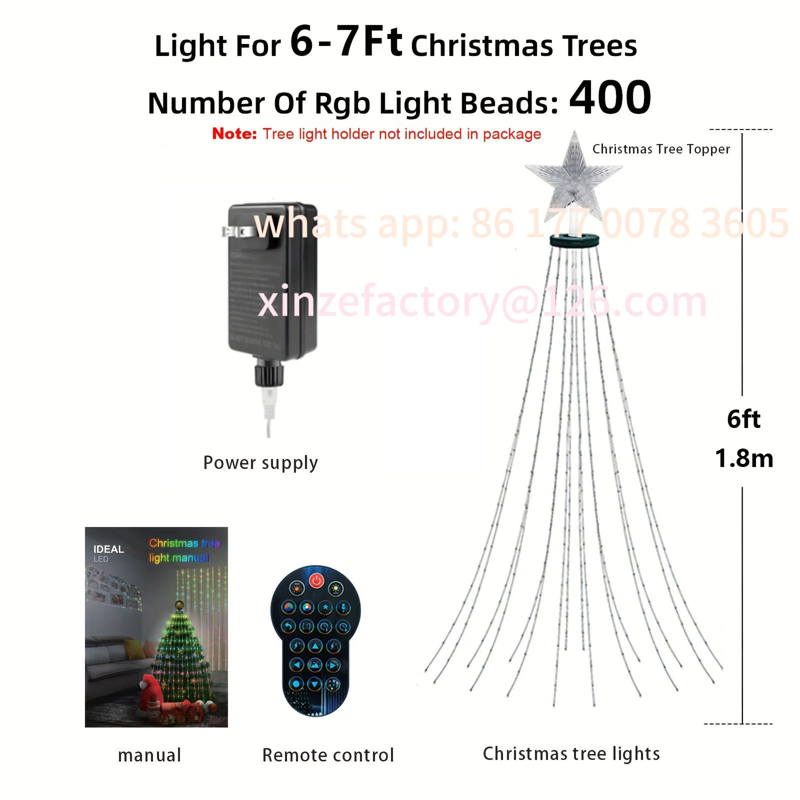 تخصيص شجرة عيد الميلاد LED أضواء 400 المصابيح الذكية RGB LED سلسلة أضواء عطلة الديكور ل داخلي في الهواء الطلق شجرة APP/عن بعد #6