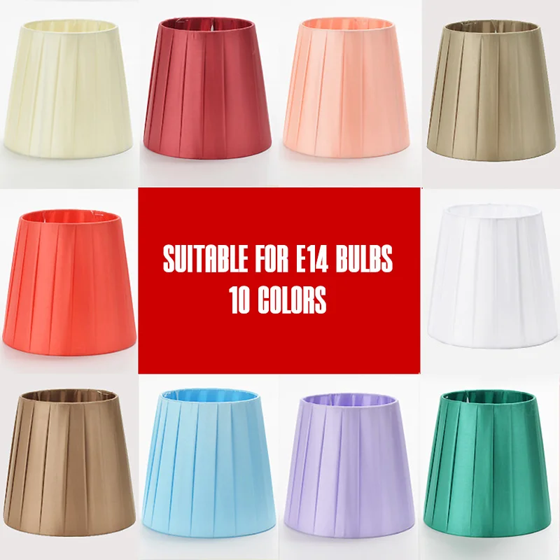 Hotel Chandelier Wall Lamp Fabric Pleated Lampshade Art Deco Lamp Shades Nordic Style Modern Lamp Cover Clip on/Meson Type