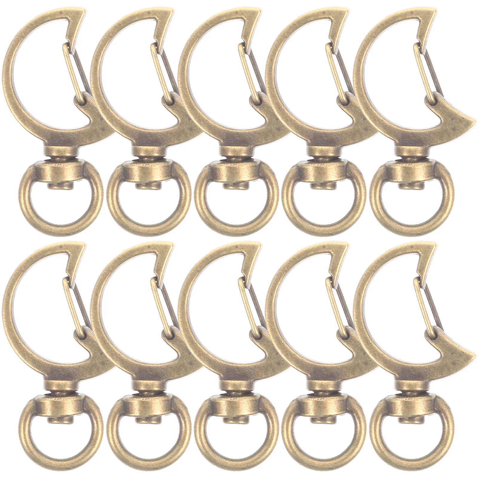 

10 Pcs Zinc Alloy Keychain Clip Hooks Diy Supplies Spring Clips Rotary Buckle Snap Lovers