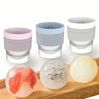 Silicone Ice Ball Mold Round Ice Bucket Summer Homemade DIY Refrigerator Freezer Ice Maker Creative Small Ice Cube Mold Bar Tool