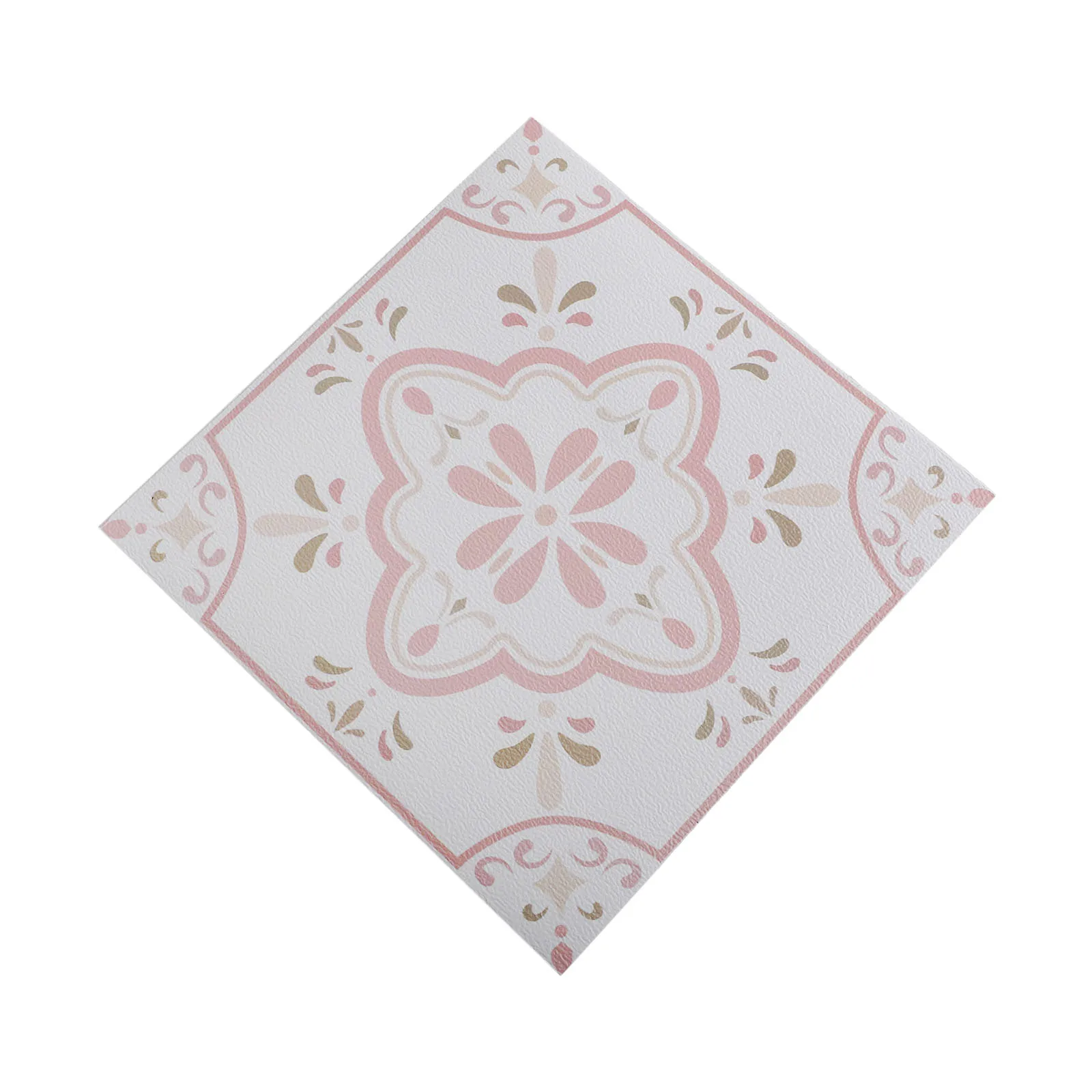 Pegatinas de azulejo de arte rosa de 10 piezas, autoadhesivo con patrón 3D, pegatina de pared, calcomanías impermeables para cocina, decoración de sala de estar y baño
