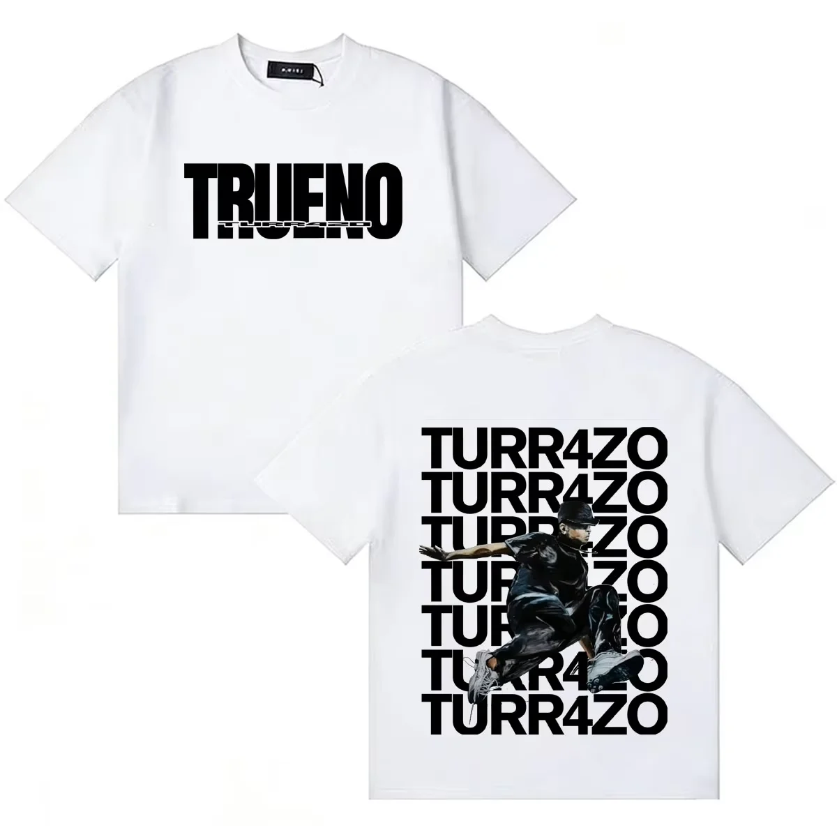 Rapper Trueno 2026 TURR4ZO Bedrucktes Merch-T-Shirt aus Baumwolle, Unisex für Männer und Frauen, Y2k Hip Hop Beliebtes T-Shirt, Streetwear – Detail 3