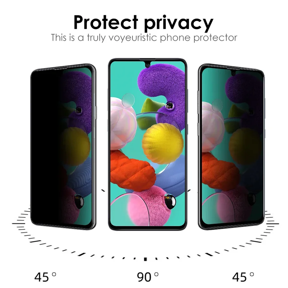Protector de Pantalla Privacidad para Samsung Galaxy A15 A35 A55 A05 Vidrio Antiespía para Samsung A14 A35 A54 A12 A17 A16 A26 4
