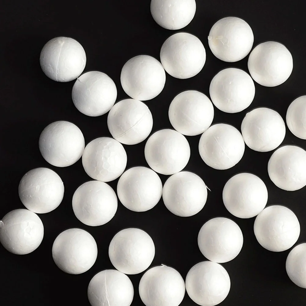 

15 Pcs Polystyrene Balls Foam Beads Decorative DIY Craft Solid White Decorations Flowers