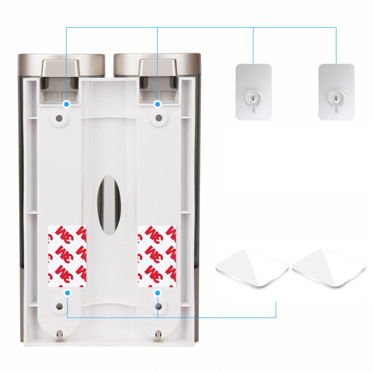 Screw Free Sticker and Double Side Tapes for CHUANGDIAN Products Wall Mounted Soap Dispenser/Paper Dispenser No Drill Adhesive