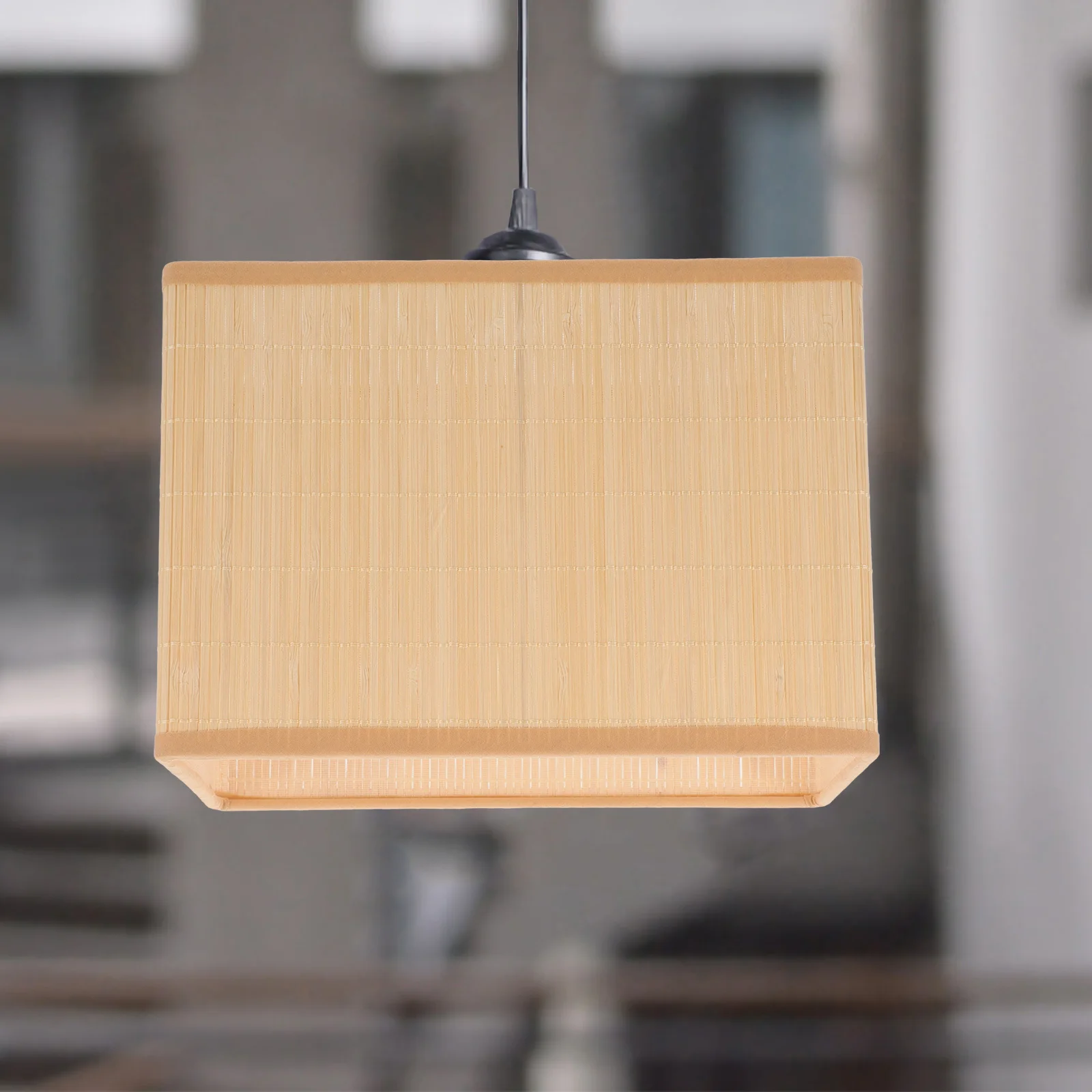 المنسوجة يدويا الخيزران عاكس الضوء ريفي نمط قلادة غطاء خفيف للمنزل فندق مطعم ديكور المنسوجة غطاء مصباح السقف