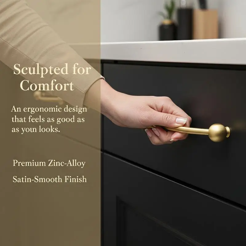 Nordic Minimalist Wardrobe Door Handle Single Hole Zinc Alloy Rust Proof for Bedroom Closet Drawer Furniture Hardware Accessory