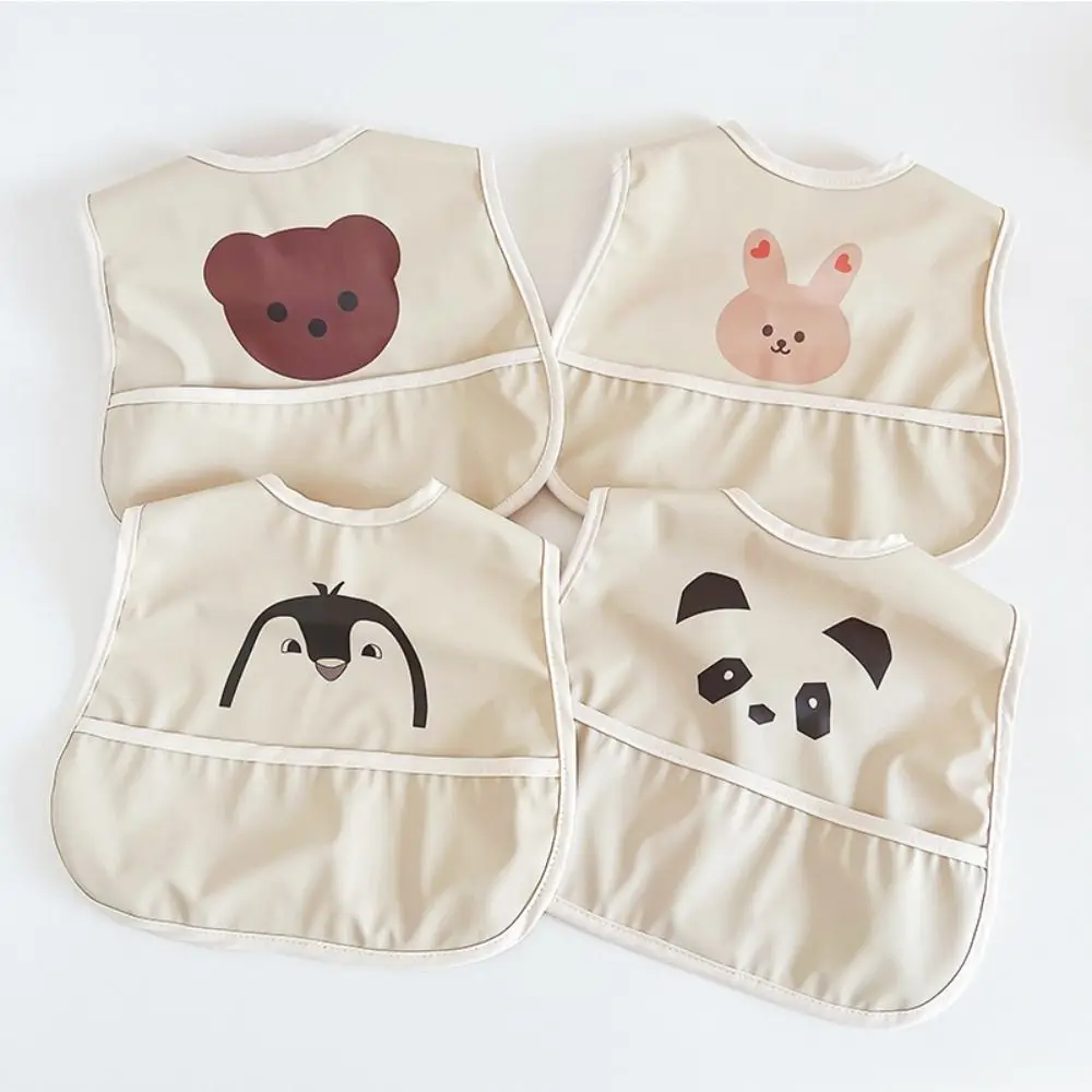 

Cute Animal Pattern Baby Feeding Bib Bear Cartoon Baby Drooling Bibs EVA Sleeveless Saliva Towel Burp Apron Baby Stuff