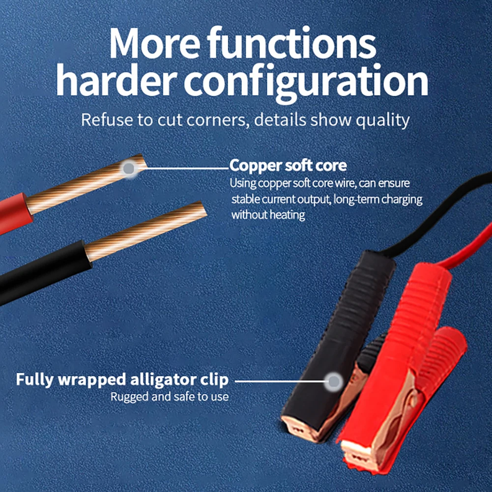 400A Inteligentní nabíječka baterií s vysokým výkonem, LCD displej, nabíječka autobaterií 12/24V, inteligentní pulzní nabíječka pro opravy s vysokým výkonem - náhled 4