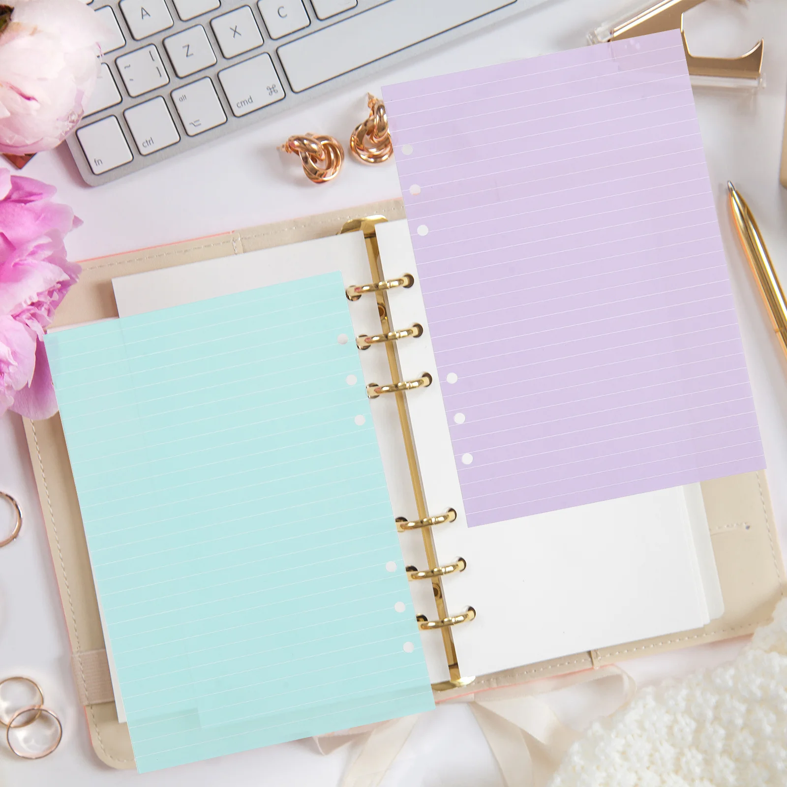 ورق إعادة التعبئة السلس 3 كتب فضفاضة ورقة المفكرة استبدال إدراج للكتابة العملي يوميات التقارير مقتطفات #4
