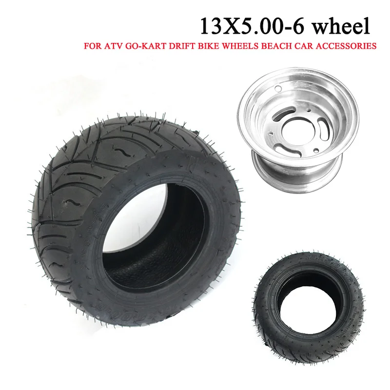 

13x5.00-6 inch folding bicycle scooter, quadruple off-road bicycle, rubber tire with wheel hub