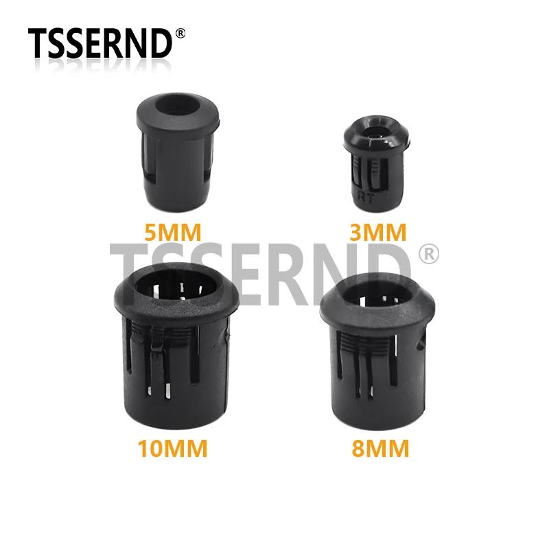 10pcs Black Plastic Lamp Bases 3mm 5mm 8mm 10mm LED Diodes Holder Black Clip Bezel Socket Mount DIY Light Emitting Diode