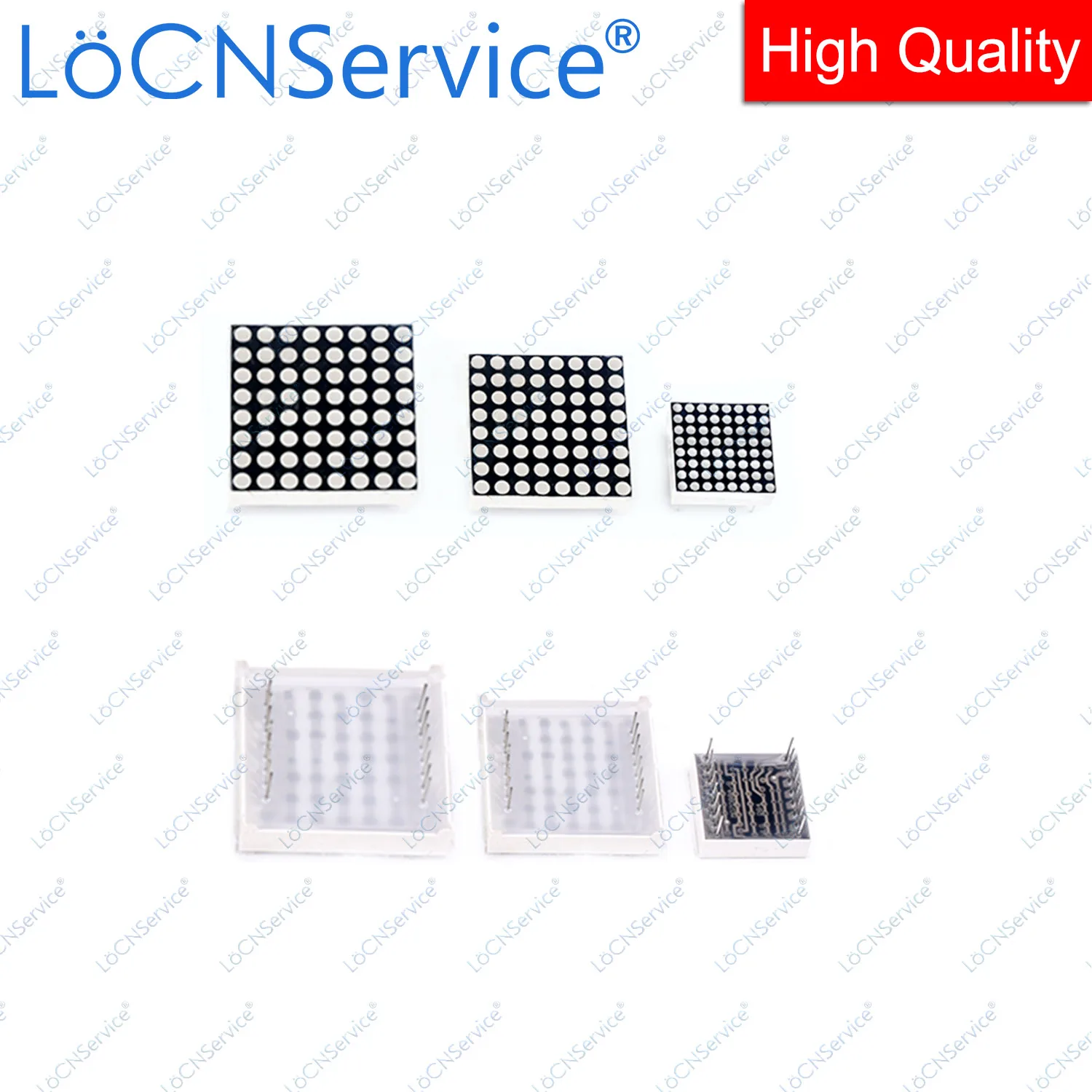 LoCNService 30PCS Red 2088 8x8 5mm 60*60mm 2088AS 2088BS Anode Cathode Dot Matrix LED Displays 8*8