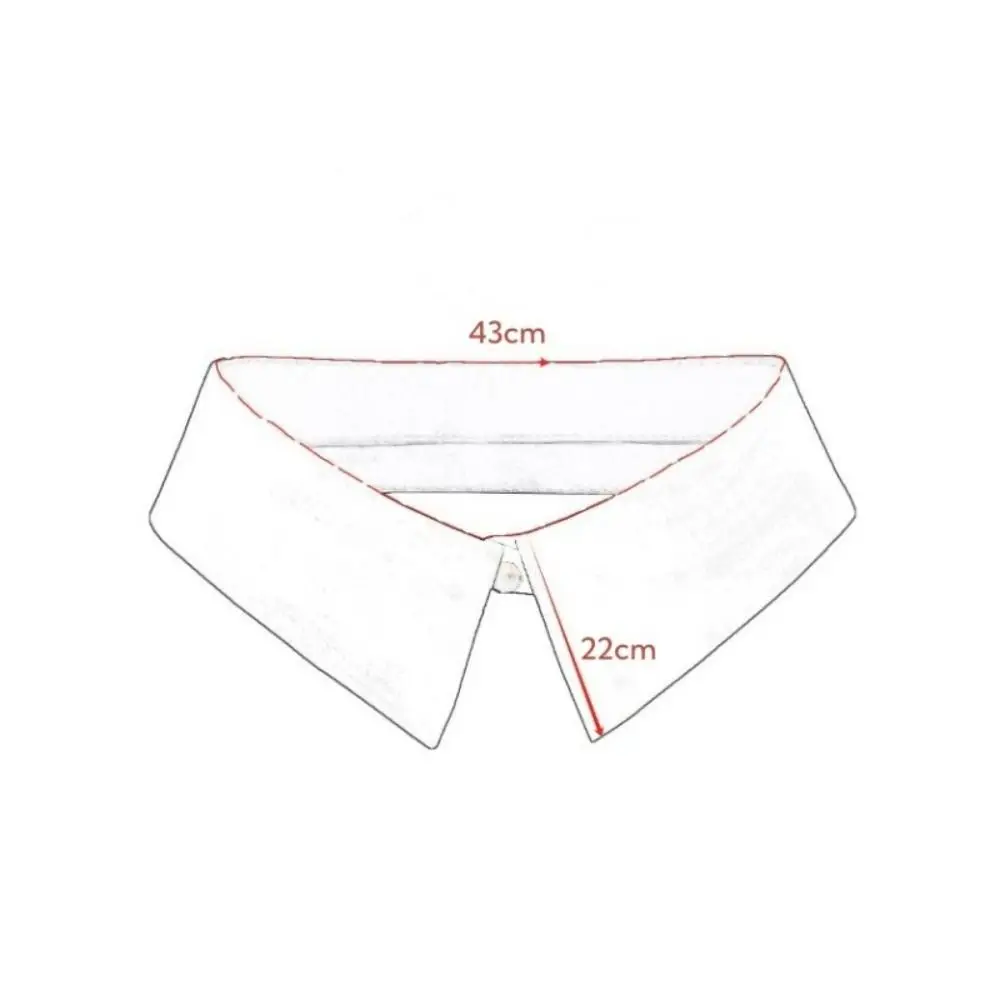 Moda Dot Floral Print Colar Falso Vermelho Destacável Coleiras Lapela Colar Falso