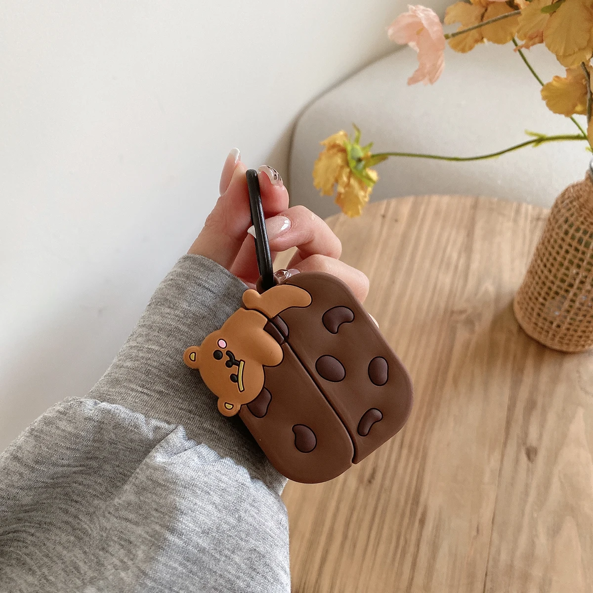 Cookie Cartoon Silicone Earphone Case for Samsung Galaxy Buds 3 Pro/Buds 3 FE/Buds3 with Buckle Cases for Galaxy Buds3 Pro Cover