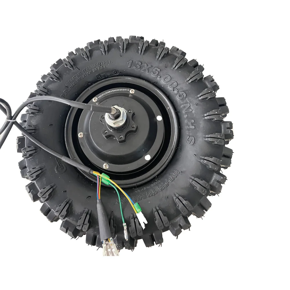 Single shaft 13 inch electric gear brushless hub motor 250-500W 24V-48V BLDC single shaft low speed motor