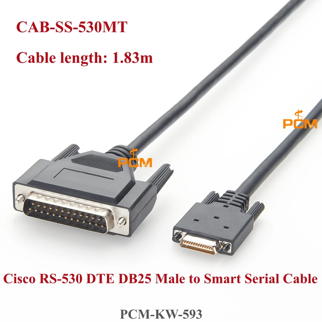 Cisco Compatible CAB-SS-530MT Smart Serial 26pin to DB25 Male RS-530 DTE Cable for Cisco Router Server HWIC WAN Cards