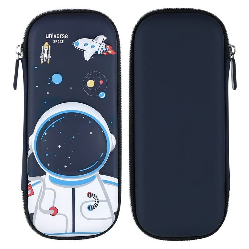 Kawaii Cartoon Astronaut Space Pencil Case 3D EVA Large Capacity Pen Box Storage Bag Stationery Offices Supplies