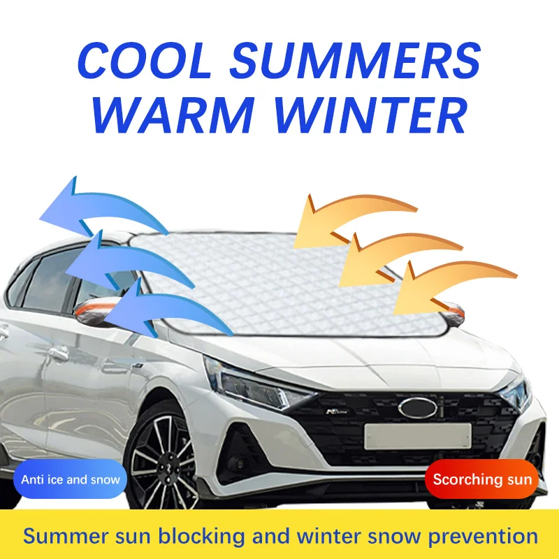 Auto Exterior Accessories For Hyundai i20 Winter Car Snow Shield Shade Front Windshield  Waterproof Ice-Frost Sunshade Cover