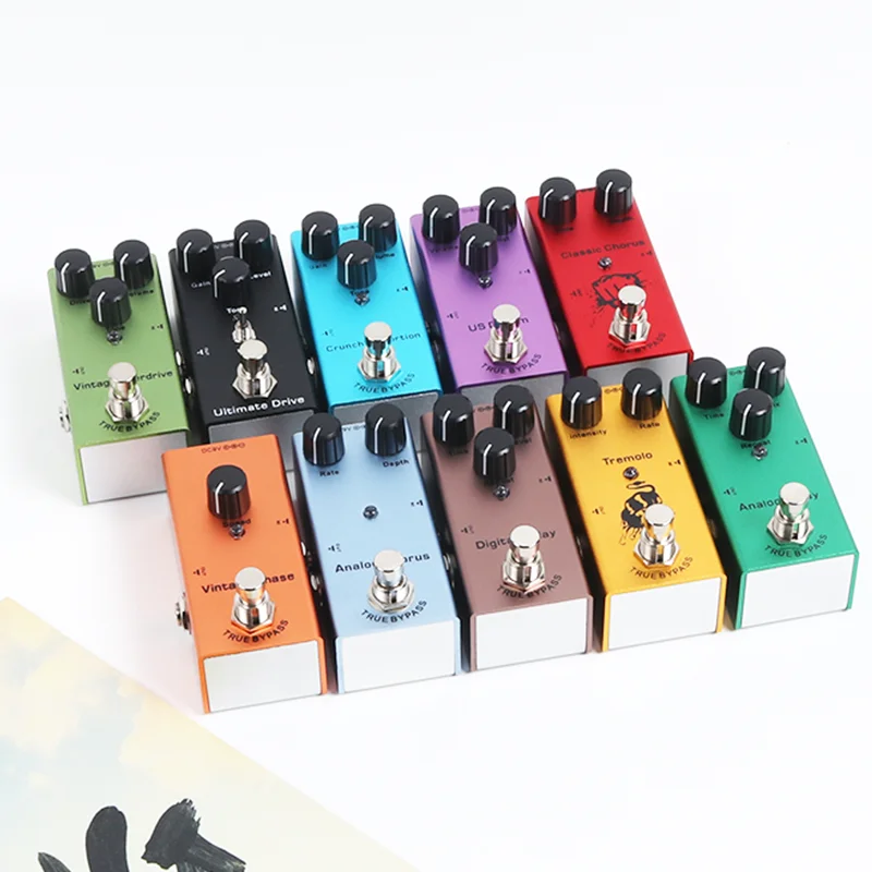 Electric Guitar Pedal Overdrive/ Distortion/Chorus/Delay/Tremolo Delay Looper Reverb True Bypass for Versatile Tones