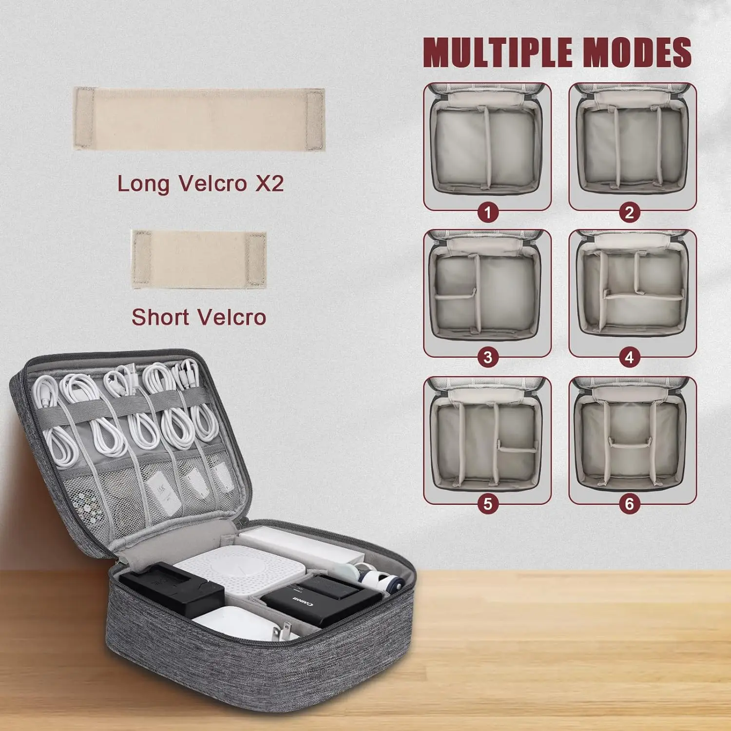 

Портативная дорожная сумка для хранения цифровых устройств, водонепроницаемый органайзер для электроники, сумка для хранения USB-кабелей, зарядных устройств, наушников и других аксессуаров.